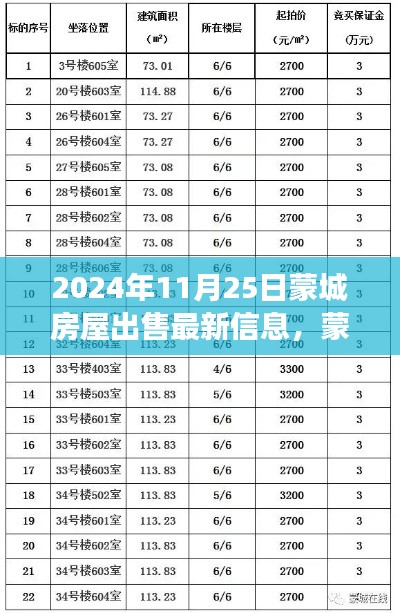 蒙城房屋市场新篇章，深度解析蒙城房屋出售最新信息（2024年）