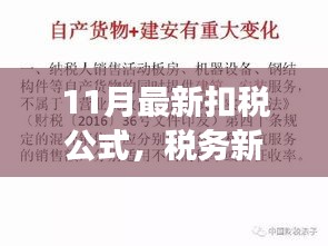 税务新篇章，揭秘11月最新扣税公式与奇妙之旅