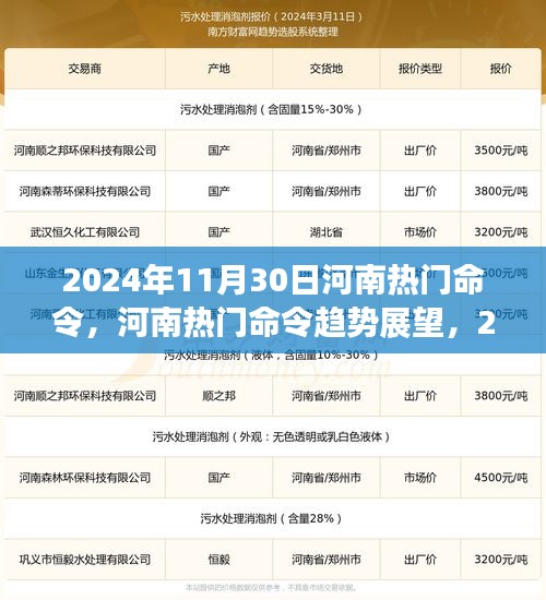 河南热门命令趋势展望，聚焦2024年11月30日的视角