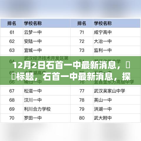 石首一中最新动态，探寻自然美景，心灵宁静之旅