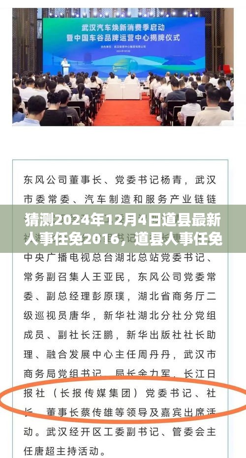 聚焦未来人事变迁，道县人事任免预测与影响分析（观点阐述）——以2024年12月4日为时间节点