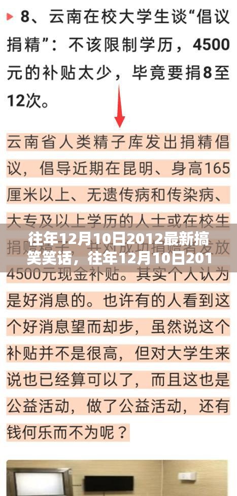 往年12月10日搞笑笑话集评测与介绍，2012年最新笑话集锦