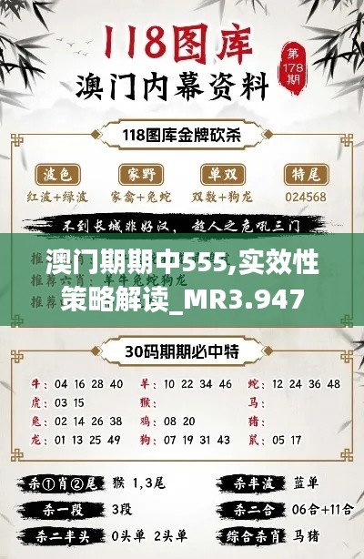 澳门期期中555,实效性策略解读_MR3.947