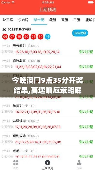 今晚澳门9点35分开奖结果,高速响应策略解析_经典版9.916