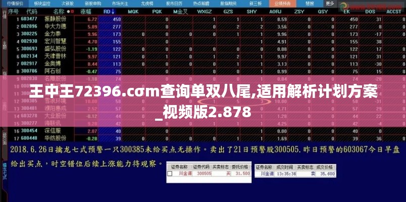 王中王72396.cσm查询单双八尾,适用解析计划方案_视频版2.878