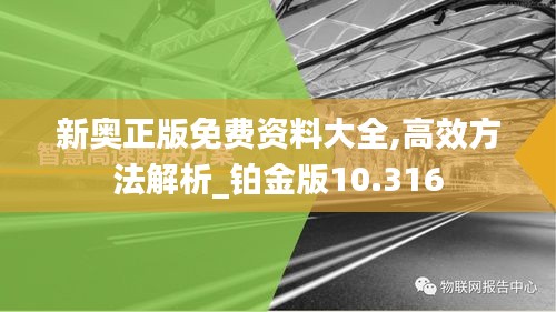 新奥正版免费资料大全,高效方法解析_铂金版10.316