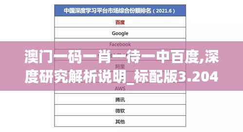 澳门一码一肖一待一中百度,深度研究解析说明_标配版3.204