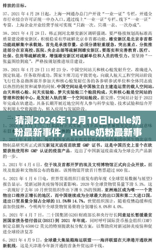 Holle奶粉未来展望，2024年12月10日事件预测与分析