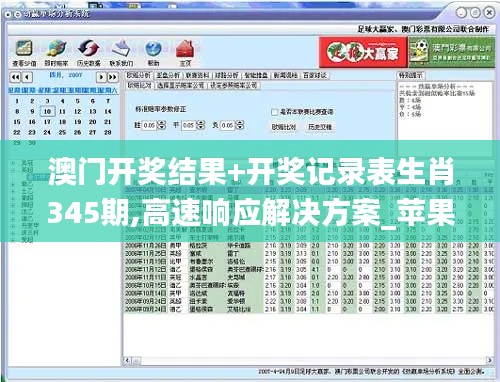 澳门开奖结果+开奖记录表生肖345期,高速响应解决方案_苹果版10.776
