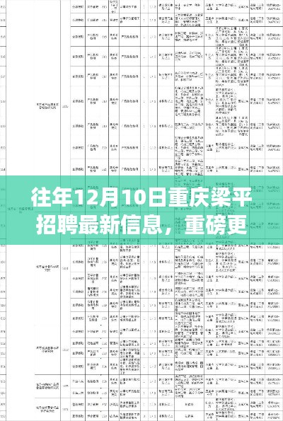 往年12月10日重庆梁平招聘最新信息解析，求职者的福音重磅更新