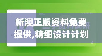 新澳正版资料免费提供,精细设计计划_OP9.933