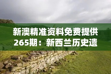 新澳精准资料免费提供265期：新西兰历史遗迹导览