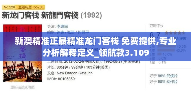 新澳精准正最精准龙门客栈 免费提供,专业分析解释定义_领航款3.109
