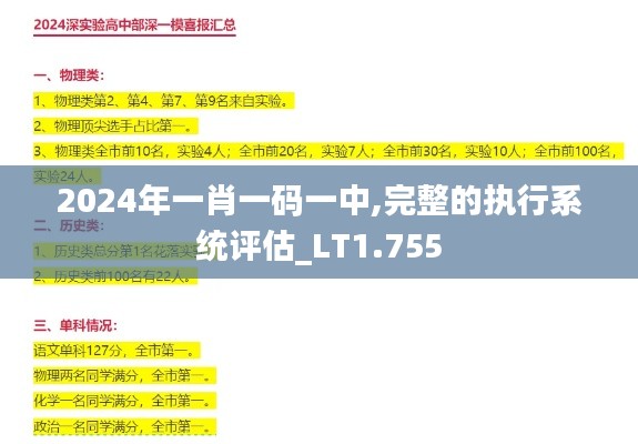 2024年一肖一码一中,完整的执行系统评估_LT1.755