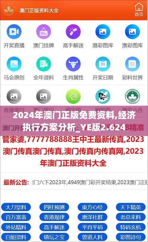 2024年澳门正版免费资料,经济执行方案分析_YE版2.624