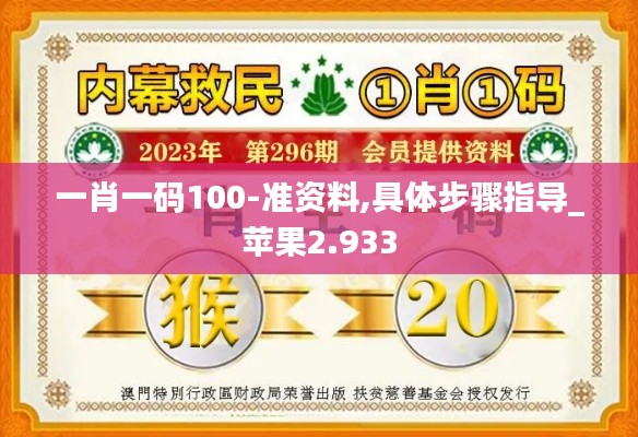 一肖一码100-准资料,具体步骤指导_苹果2.933