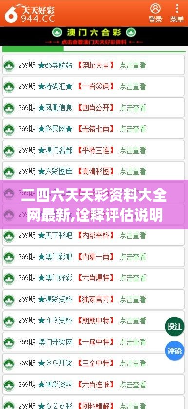 二四六天天彩资料大全网最新,诠释评估说明_LT5.245