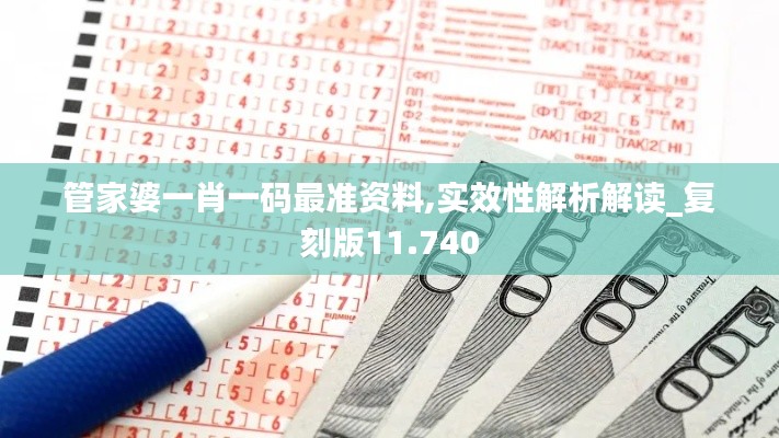 管家婆一肖一码最准资料,实效性解析解读_复刻版11.740