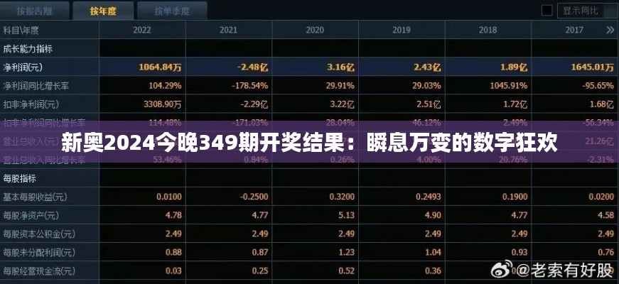 新奥2024今晚349期开奖结果：瞬息万变的数字狂欢