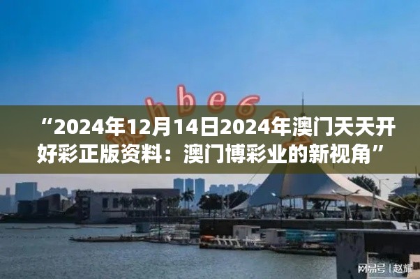 “2024年12月14日2024年澳门天天开好彩正版资料：澳门博彩业的新视角”