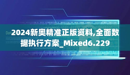2024新奥精准正版资料,全面数据执行方案_Mixed6.229