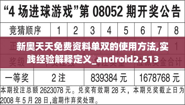 新奥天天免费资料单双的使用方法,实践经验解释定义_android2.513