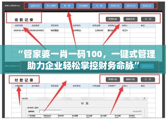 “管家婆一肖一码100，一键式管理助力企业轻松掌控财务命脉”