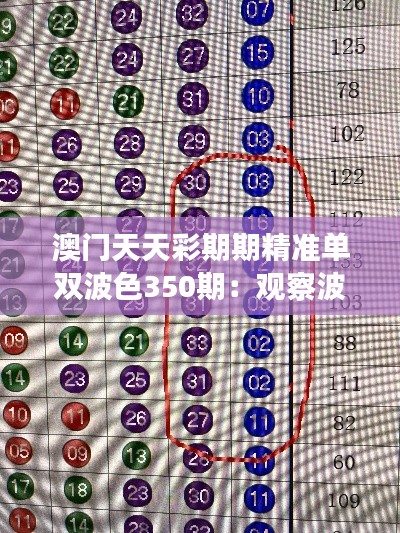 澳门天天彩期期精准单双波色350期：观察波色演变，审视行情走向新高度