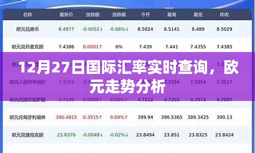 12月27日国际汇率查询及欧元走势解析