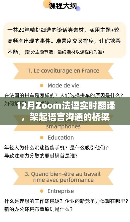 Zoom法语实时翻译，语言沟通的桥梁