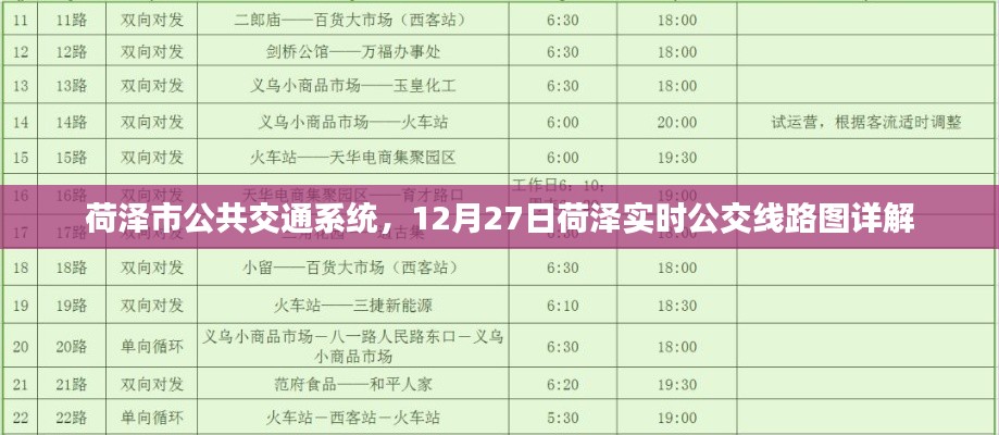 荷泽市公共交通系统实时更新，最新公交线路图解析