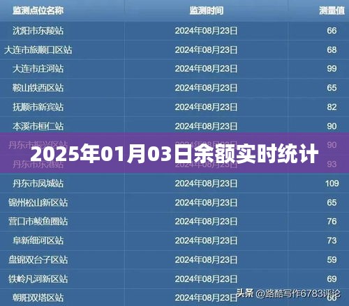 2025年1月3日余额实时统计概览