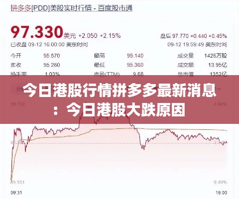 今日港股行情拼多多最新消息：今日港股大跌原因 