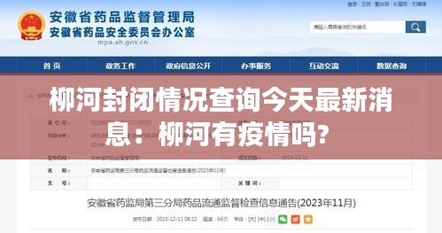 柳河封闭情况查询今天最新消息：柳河有疫情吗? 