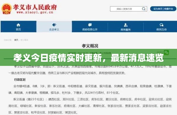 孝义今日疫情实时更新，最新消息速览