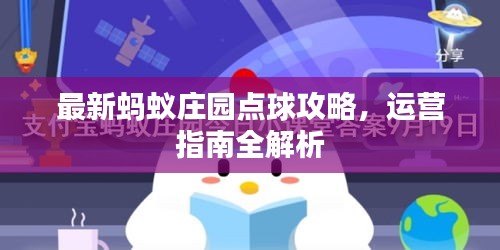 最新蚂蚁庄园点球攻略，运营指南全解析