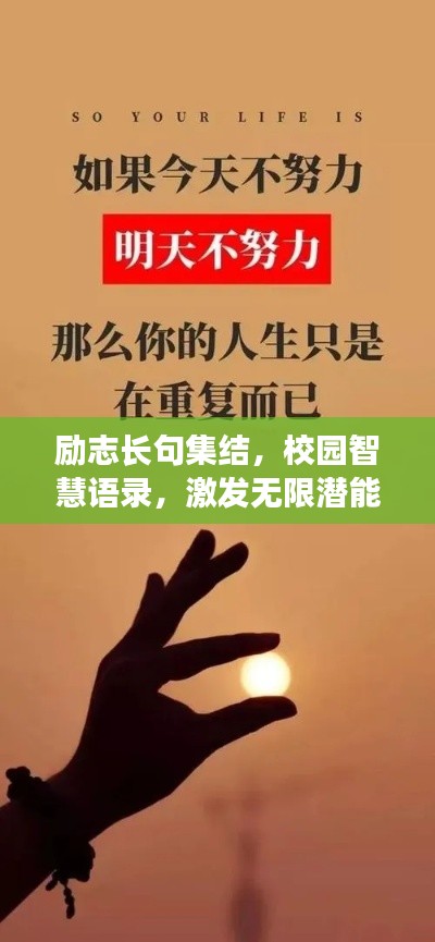 励志长句集结，校园智慧语录，激发无限潜能！