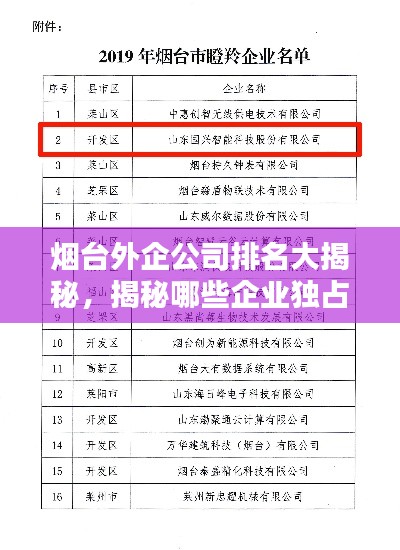 烟台外企公司排名大揭秘，揭秘哪些企业独占鳌头！