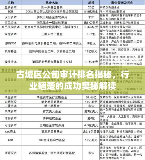 古城区公司审计排名揭秘，行业翘楚的成功奥秘解读