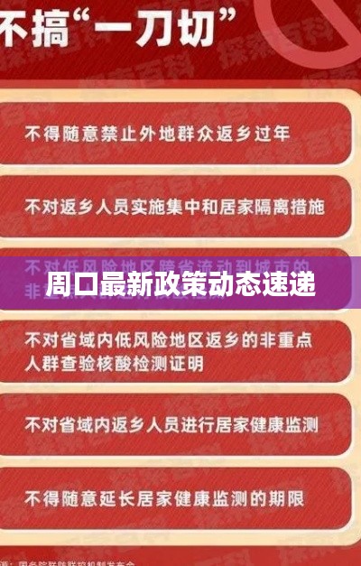 周口最新政策动态速递