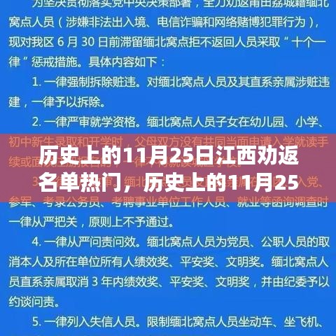 历史上的11月25日江西劝返名单背后的故事与影响