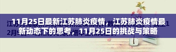 11月25日最新江苏肺炎疫情，江苏肺炎疫情最新动态下的思考，11月25日的挑战与策略
