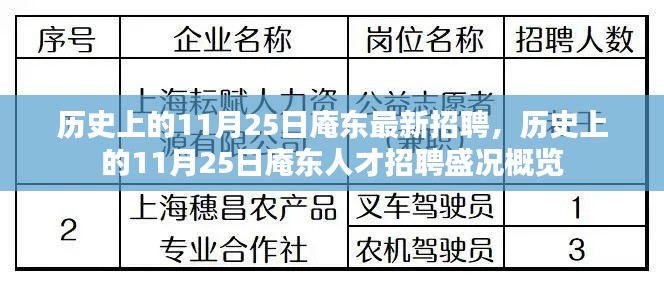 历史上的11月25日庵东招聘盛况回顾与人才招聘概览