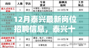 泰兴十二月科技热浪，最新岗位招聘信息揭秘智能生活新篇章