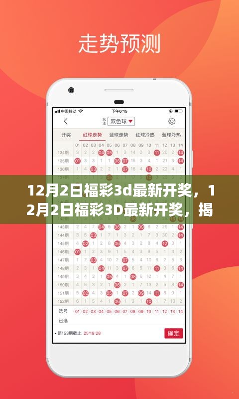 揭秘福彩3D最新开奖背后的故事与机遇，12月2日开奖结果揭晓
