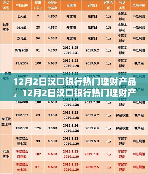 汉口银行热门理财产品解析，深度了解本月优选理财方案