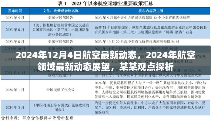 2024年航空领域最新动态展望，某某观点探析