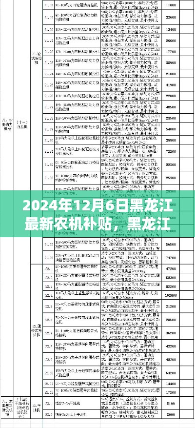 黑龙江农机补贴政策更新动态，聚焦最新动态与影响，解读最新农机补贴政策（2024年12月6日）
