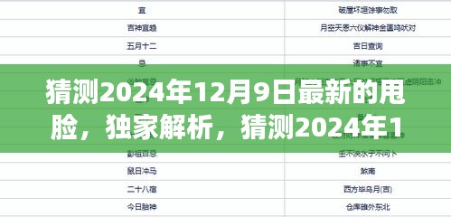独家解析，深度体验与全面介绍2024年12月9日最新甩脸产品，独家预测与深度解读甩脸趋势