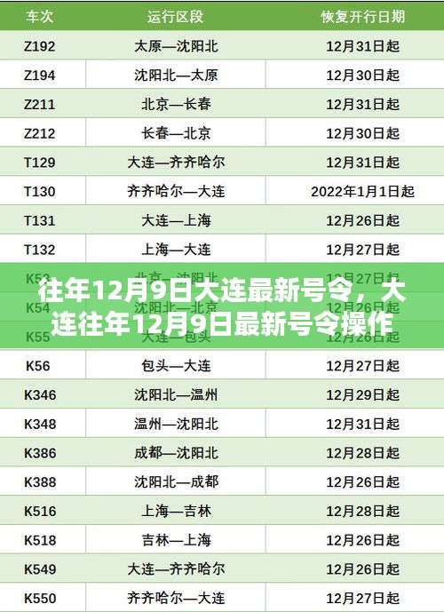 大连往年12月9日最新号令详解，操作指南与初学者进阶指南